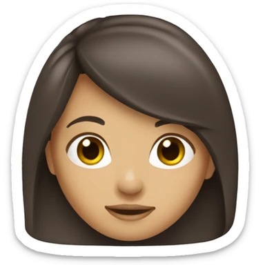 brunette girl coloring  sticker