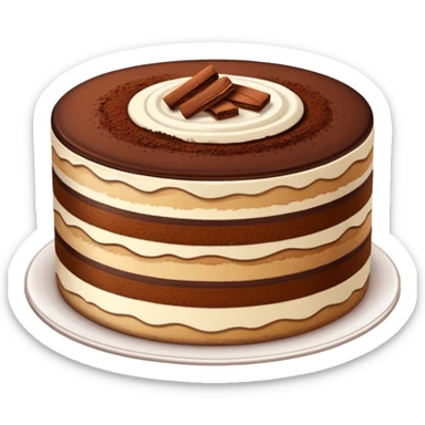 A slice of tiramisu cake sticker