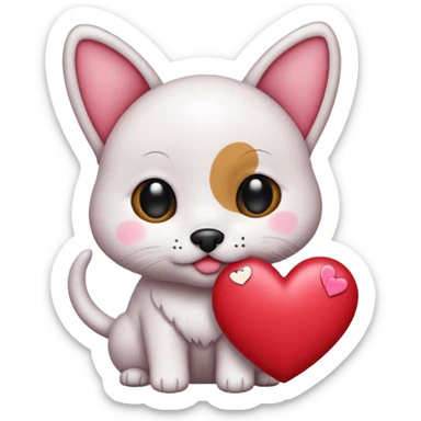 Pet Valentine sticker