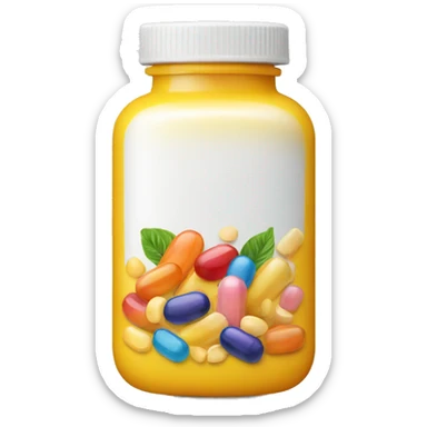 a bottle of vitamins sticker