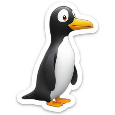 pingouin qui sert la main d'un glaçon sticker