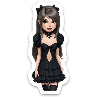 gothic lolita beauty portrait sticker