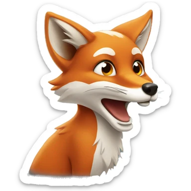 smiling fox sticker