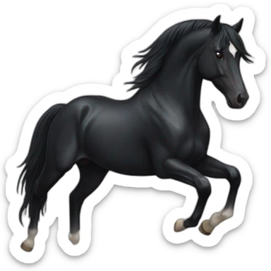 black horse sticker