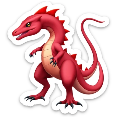 Badass salamence-salazzle-hybrid, full body sticker