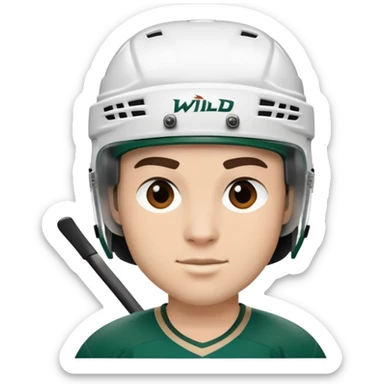Minnesota Wild ice hockey full player  sticker