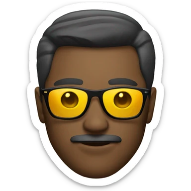 cool man with a suit and sunglasses sticker