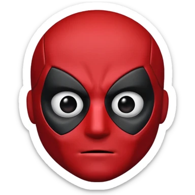 create a deadpool face emoji without body sticker