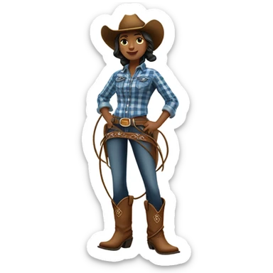 Cow girl  sticker