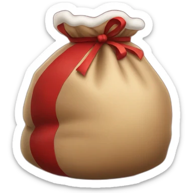 santa's sack with gifts sticker
