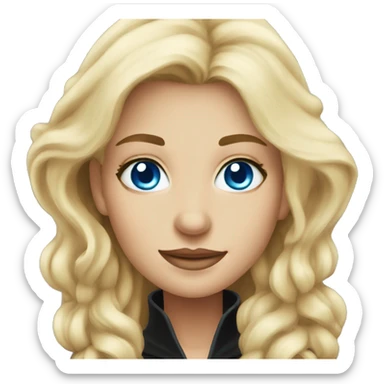 Beautiful blonde blue eyed witch sticker