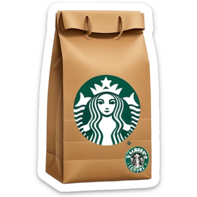 Ultra realistic, Starbucks bag sticker