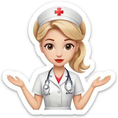 White girl nurse who is dancer sticker
