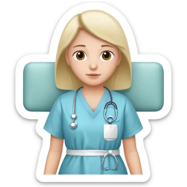 patient in hospital in hospital sticker