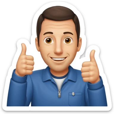 Adam Sandler, giving two thumbs up sticker