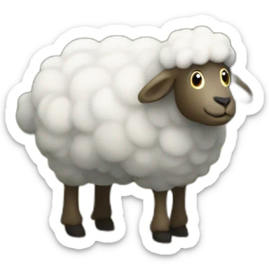 A sheep in the wood sticker