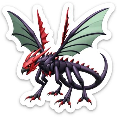 Shiny Oily Glossy Yveltal-Scyther-Darkrai-Genesect-Lunala-Vikavolt-fusion sticker