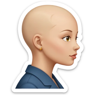 So she supposed to be bald and I kind of want her facing her side sticker