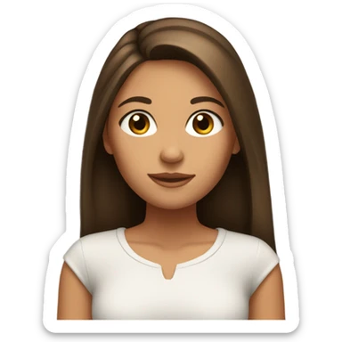 Brunette long hair tanned girl  sticker