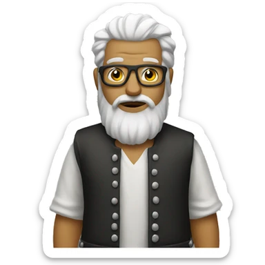 Sant with a punk style  sticker