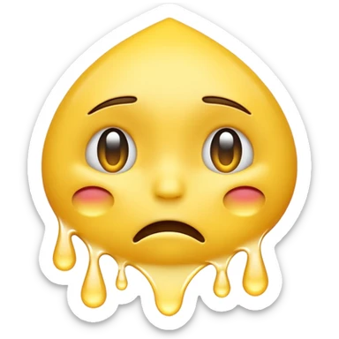 nodding emoji with tears streaming down its face sticker