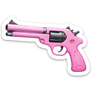 pretty pink gun with pink bow sticker