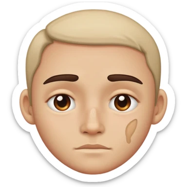 facial scar across cheek sticker