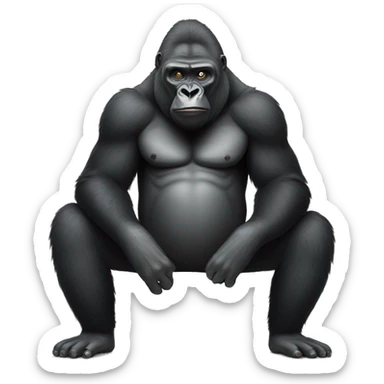 gorilla with no legs sticker