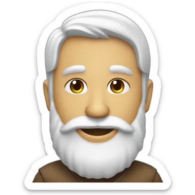 Homme barbu sourire narquois  sticker