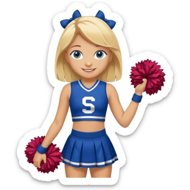 Blonde , blue eyes , Seattle , cheerleader , whole body sticker