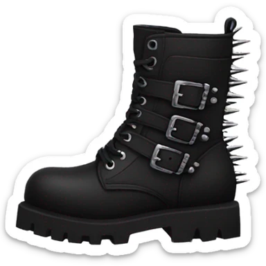 goth boots with spikes  sticker