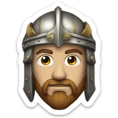 a fantasy warrior sticker