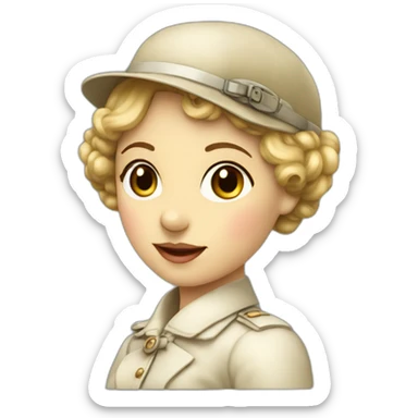 Louis bleriot woman blonde sticker