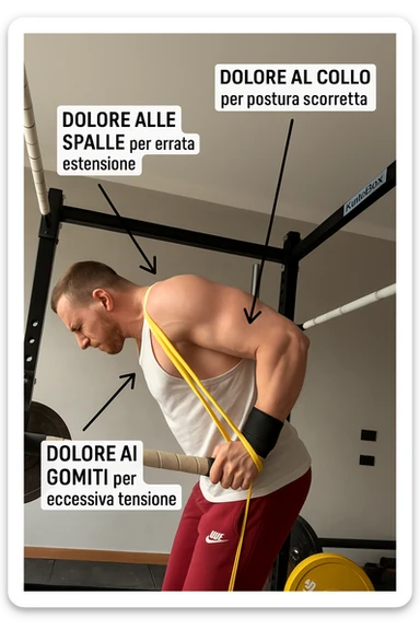 Dolore nel dip per errori di tecnica, facciamo capire bene i dolori in italiano sticker