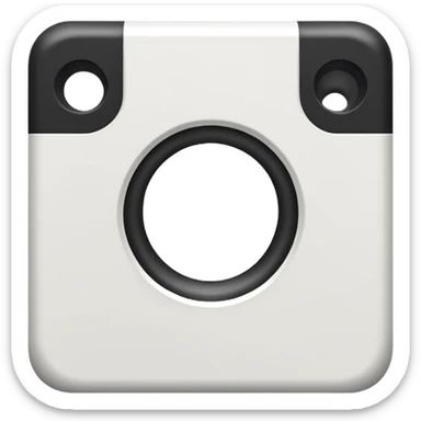 Exact Roblox app icon. One thick white square rotated exactly 45 degrees with a perfectly centered smaller square hole. Solid bright blue background (#2D8CFF). Flat, simple, no shadow, no gradient, no text. Perfect symmetry. sticker