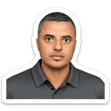 male portrait on white background sticker