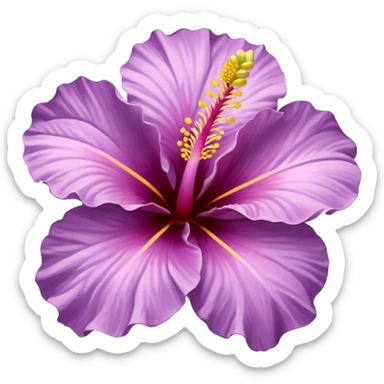 single lilac hibiscus blossom sticker