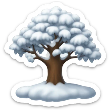 Snowy tree sticker