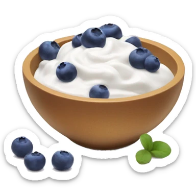 yoghurt bowl with blueberries sticker