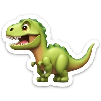 Dinosaur with AirPods sticker