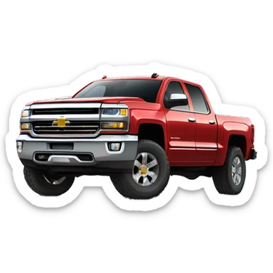 Lifted chevy Silverado sticker