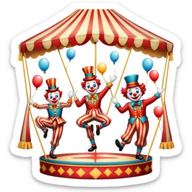Vintage circus flyer sticker