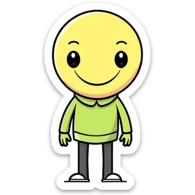 Creppy person with a Creppy smile with no eyes sticker