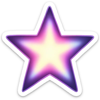 glowy star (not filled in) sticker