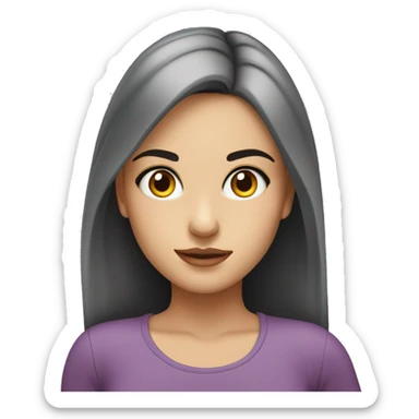 Create an emoji of a beautiful girl's face with large, expressive eyes and well-defined, arched eyebrows. Both eyes and eyebrows should look symmetrical and attractive only both eyes are needed not needed an body sticker