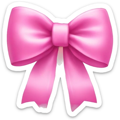 Pink bow sticker