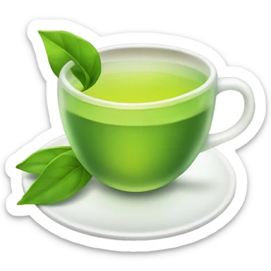 Green tea with lemon  sticker