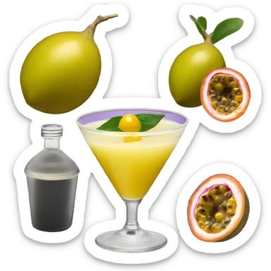 Passionfruit martini with shot of prorecco sticker