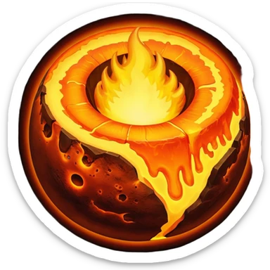 A planet's core and mantle sticker