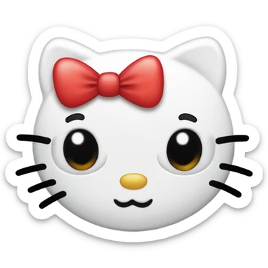 Hello kitty face sticker
